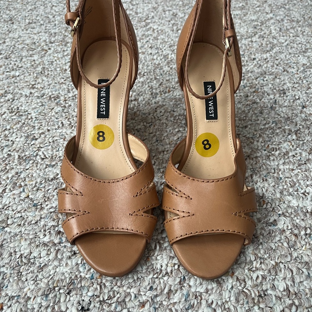 Nine West Women's Brown Heeled Sandals (NEW)